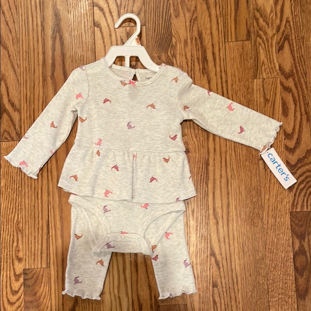 Carter's Baby Outfit with Bird Print